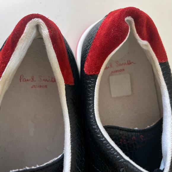 Paul Smith Junior Boy's Sneaker SZ 39 US 7 Leather Designer Black - Picture 9 of 10